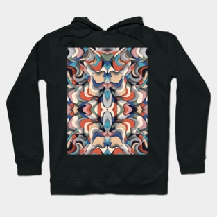 Abstract Liquid Retro Repeated Pattern Hoodie